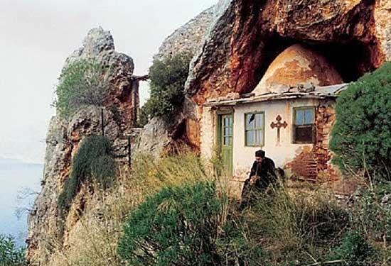 A hermitage on a cliff